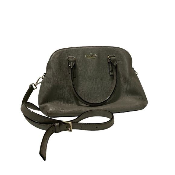 kate spade Handbags - Kate Spade Jackson Street Lottie Leather Handbag Purse Crossbody Gray Classic